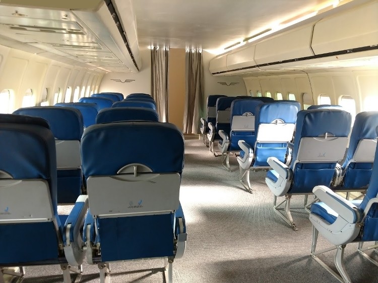 Airplane interior for filming