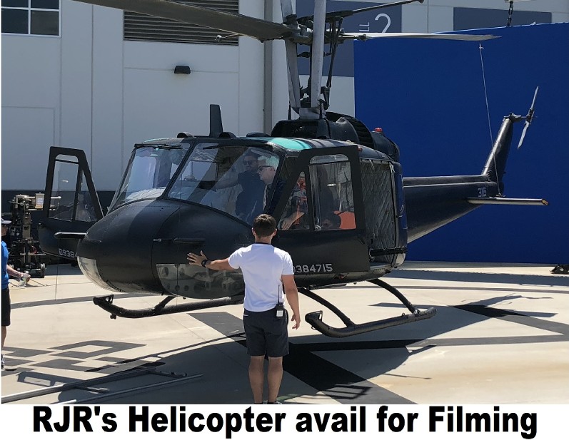 Black Helicopter for filming, Black Helicopter for rent, Huey Helicopter for rent