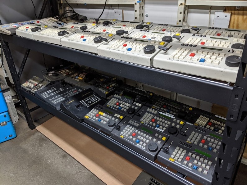 Broadcast television props, video control boards, 