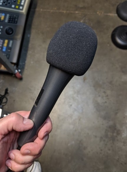 modern microphone prop, modern microphone for rent