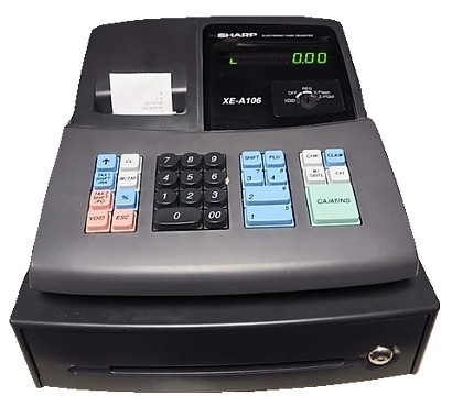 cash register prop - modern black