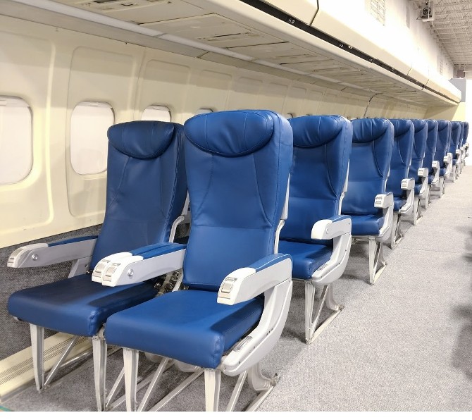 Airplane Seats - Business Class - Blue Leather